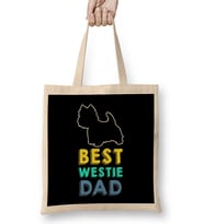 Best Westie Dad West Highland White Terrier Father Owner Bez Çanta Uzun Saplı