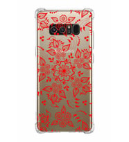Samsung Galaxy Note8  Köşe Korumalı Antişok Kapak Nostalji Desen Tasarımlı Şeffaf  Kılıf