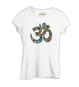 Yoga - Logo Beyaz Kadın Tshirt