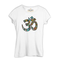 Yoga - Logo Beyaz Kadın Tshirt