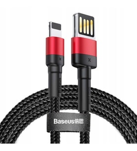 Baseus Special Edition iPhone ile Uyumlu 2.4A Hızlı Şarj Halat Usb Kablo-Siyah-CALKLF-G91