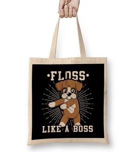 Boxer Dog Floss Like A Boss Bez Çanta Uzun Saplı