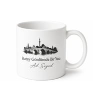 Hatay Memleket Özlemi Yazılı Kupa Bardak Hatay Hediye Hatıra Kupa