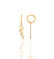 Gümüş rose  kanat küpe SGTL11548ROSE