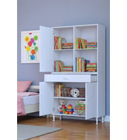 Eliusta Vellum Beyaz Dolap 90x173x32,5 cm Ebatlarında Çok Fonksiyonlu 90 cm Genişlikte Banyo Dolabı