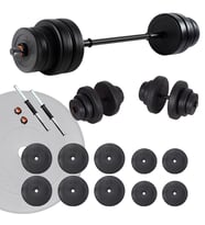 Ecgspor 45 KG Halter Seti ve Dambıl Seti Ağırlık Fitness Seti