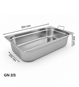 ÜRET Saplı Gastronom Küvet GN 2/3 200 mm 18 lt