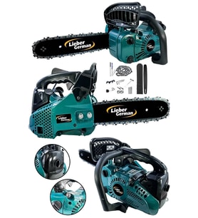 Lieber German Teknoloji 2.1 Hp Titan Piston Turbo Benzinli Dal Ağaç Kesme Budama Testere Makinesi (Mavi)