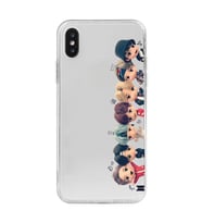 Iphone X ve XS Uyumlu Bts Tüm Karakterler Tasarımlı Şeffaf Telefon Kılıfı