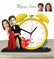Kişiye Özel Ahşap Saat-Sevgililer Günü Hediyesi Sevgili Model-7
