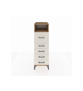 Kronos Dolap Tek Raflı 5 Çekmeceli 44x59x134 Çam-Aytaşı