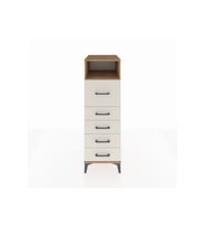 Kronos Dolap Tek Raflı 5 Çekmeceli 44x59x134 Çam-Aytaşı