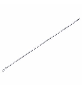 Diamond Line-Gülaylar Beyaz Altın 14 Ayar Su Yolu Bileklik