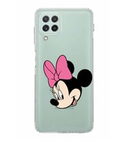 Samsung Galaxy A22  Kamera Korumalı  Kapak Minnie Mouse Tasarımlı  Şeffaf Kılıf