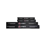 Fiat Logolu Karbon Kapı Eşiği Koruyucu Bant Folyo 4'lü Set