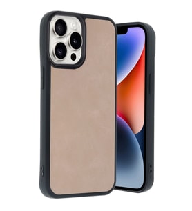 Apple İphone 14 Pro Max Kılıf Aras Deri Kapak - Pudra
