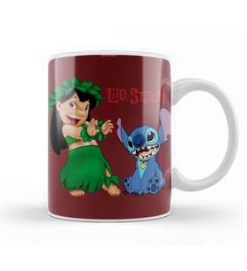 Stitch And Lilo Cute Fun Kupa Bardak Porselen