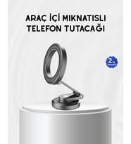 Manyetik Katlanabilir Araç Telefon Tutucu – Magsafe Uyumlu, 360° Ayarlanabilir, Güçlü Mıknatıs - Li