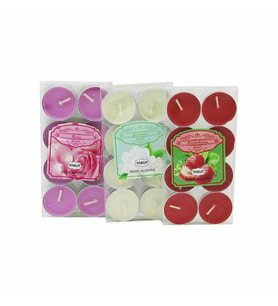 RENKLİ TEA LİGHT 8 PARÇA MUM ÇİLEK KOKULU (5668)