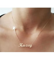 Vog Kişiye Özel Kuzey İsim V Kuzey Yıldızı Detay 925 Ayar Gümüş İsim Kolye
