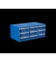 Hipaş Plastik - Şeffaf Çekmeceli Kutu - 401-9 (Mavi)