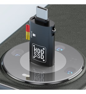 ALLY Type-c to USB + TF Kart Çevirici Otg Adaptör (Siyah)