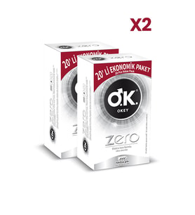 Okey Zero Ekstra İnce Formlu Prezervatif 20'li x2 Adet