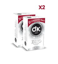 Okey Zero Ekstra İnce Formlu Prezervatif 20'li x2 Adet