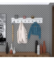 Kenzlife elbise askılığı askılık vettini100 byz 20*100*12 metal gri 8 adet askı portmanto