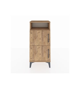 Arges Komodin Tek Raflı 2 Kapaklı 44x30x96 Çam-Çam