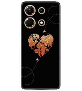 Infınix Note 30 Kılıf Silikon Desen Özel Seri Plane Heart 1721