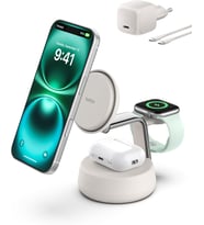 Belkin Ultracharge Pro Magsafe Uyumlu 3’Ü 1 Arada Qi2 25W Kablosuz Şarj Cihazı, Iphone 17, Apple Wat