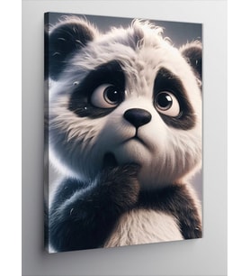 Kanvas Tablo Düşünceli Panda