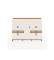 Hyperion Dolap 12 Raflı 2 Çekmeceli 8 Kapaklı 220x44x163 Çam-Aytaşı/Çam