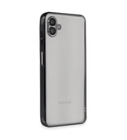 Samsung Galaxy A04 Kılıf Razer Lensli Silikon - Siyah