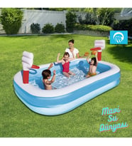 Havuz Basket Sahalı ve 2 Pota Dahil 254 Cm x 158 Cm - Mavi Su Dünyası