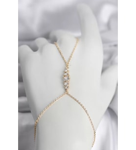 Pirinç Gold Renk Zirkon Taşlı Kadın Şahmeran - TJ-SN753