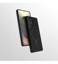 Galaxy S25 Ultra Kılıf Magsafe Şarj Özellikli Standlı Sensitive Touch Samara Kapak (Siyah)