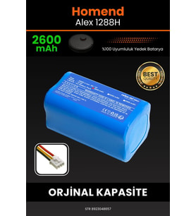 Homend Alex 1288h 2600mAh Robot Süpürge Bataryası - Koruma Katmanlı Batarya Teknolojisi