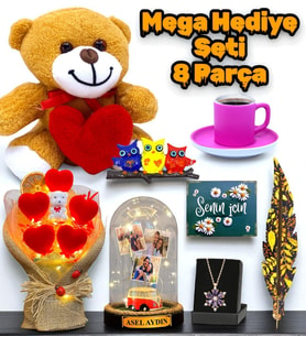 Mega Hediye Seti - 8 Farklı Hediyeli Size Özel Premium Set - Kişiye Özel (Model 5)