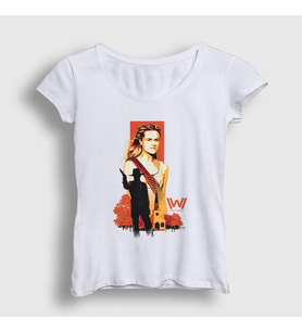 Presmono Kadın Beyaz Dolores Westworld T-Shirt 223169tt