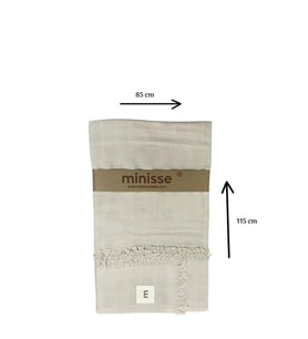MİNİSSE 4831B Unisex Bej Müslin Battaniye 