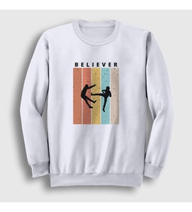 Presmono Unisex Beyaz Believer Imagine Dragons Sweatshirt 395111tt