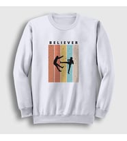 Presmono Unisex Beyaz Believer Imagine Dragons Sweatshirt 395111tt