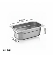 ÜRET Standart Gastronom Küvet GN 1/3 200 mm 7,8 lt