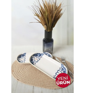 Keramika Wave Flow Noyan Kayık Tabak 26 Cm 2 Adet 22747