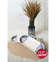 Keramika Wave Flow Noyan Kayık Tabak 26 Cm 2 Adet 22747