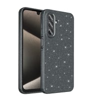 Samsung Galaxy A26 Kılıf Kamera Korumalı Simli Lüks Işıltılı Silikon (Siyah)