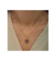 925 Ayar Gümüş Rose Kafesli Lotus Kadın Kolye