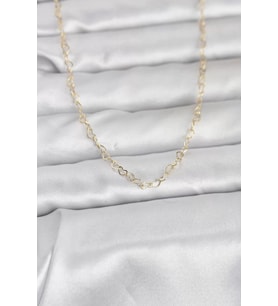 CM 14K Gold Renk Kalp Zincirli 60 cm Kadın Kolye - TJ-BKO10953